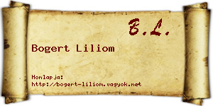 Bogert Liliom névjegykártya